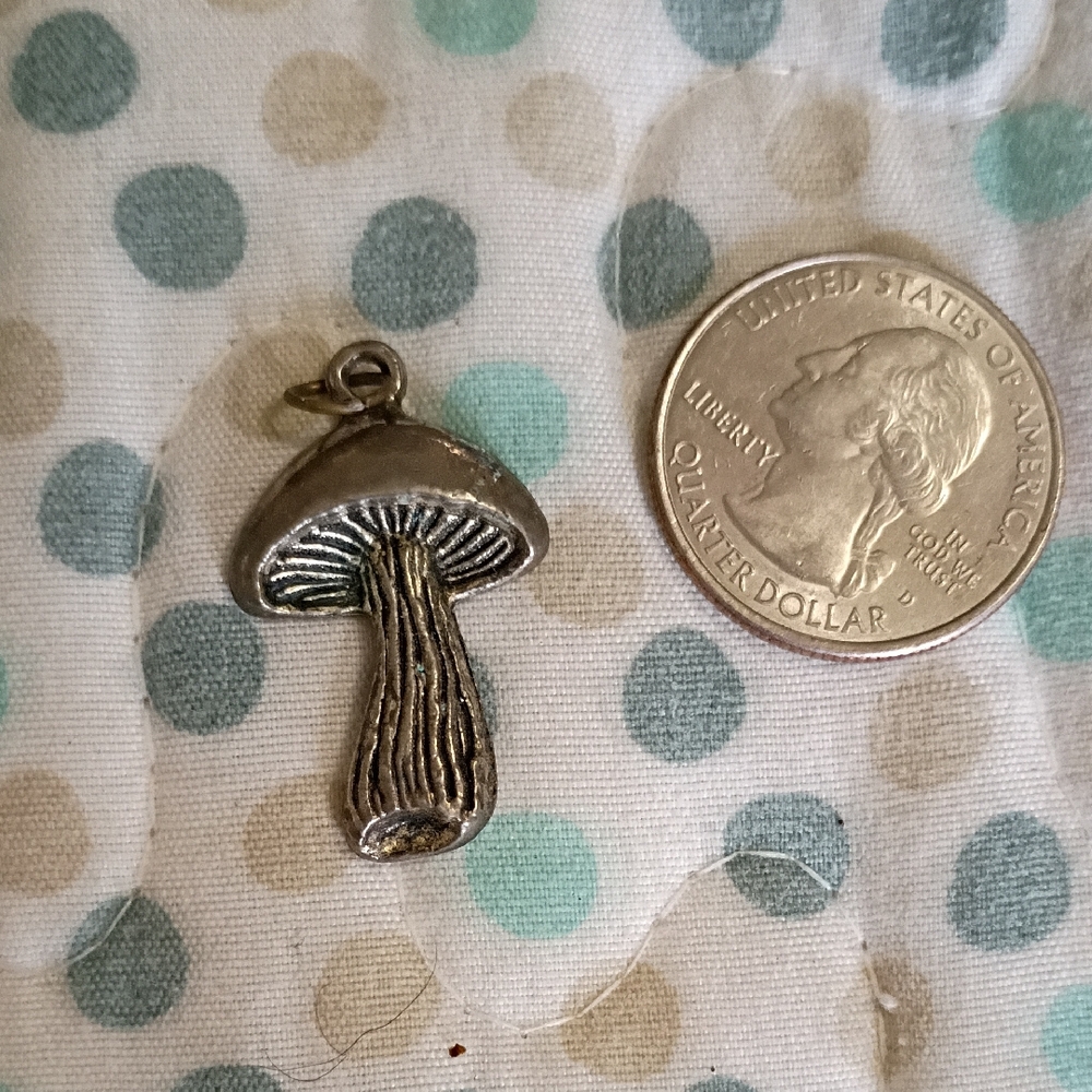 Silver Mushroom Pendant